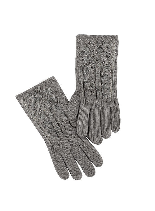 CABLE KNIT SPARKLE GLOVE