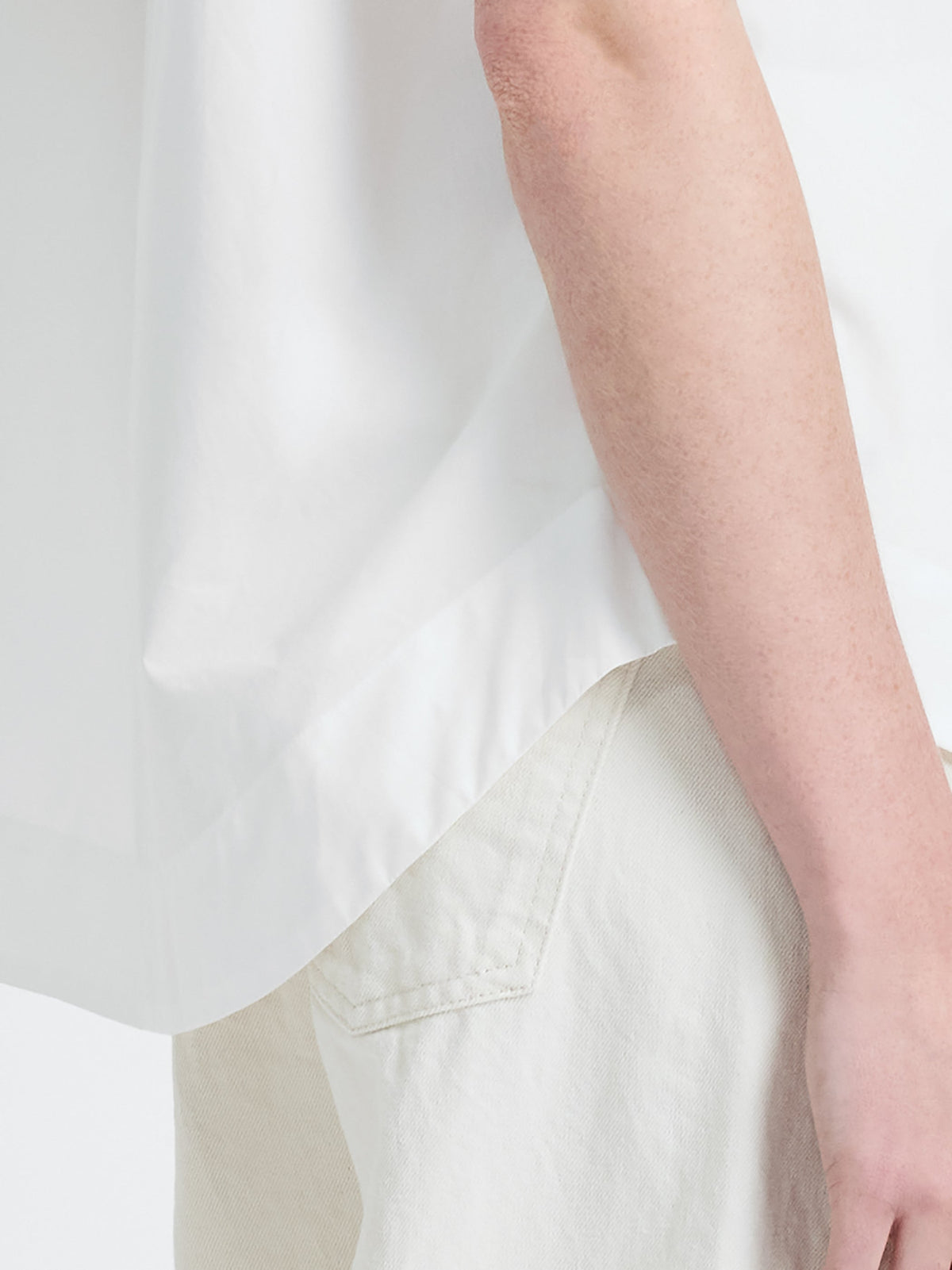 POPLIN COLLAR SS PULLOVER