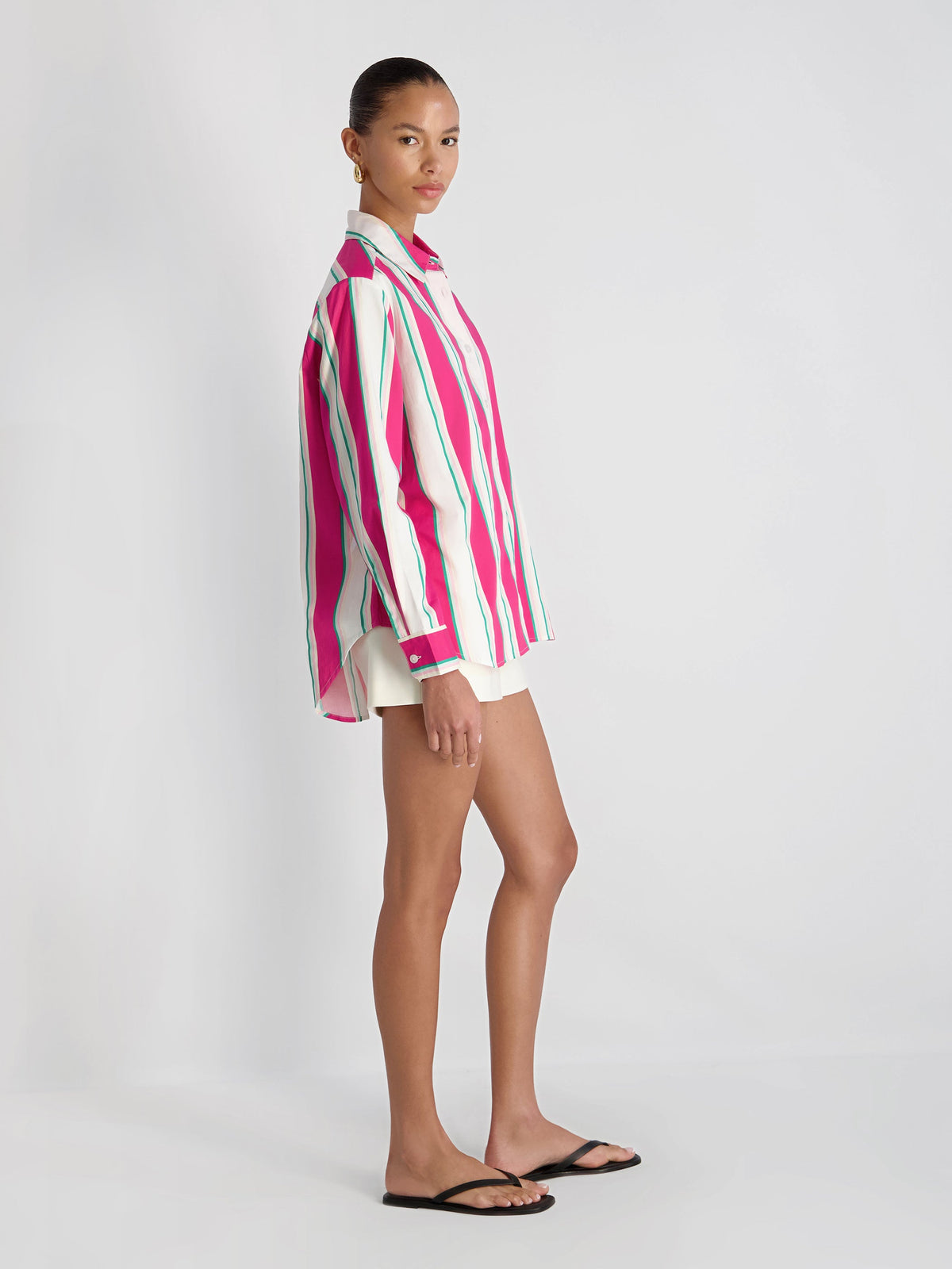ALEXIS POPLIN HAVANA BUTTON DOWN