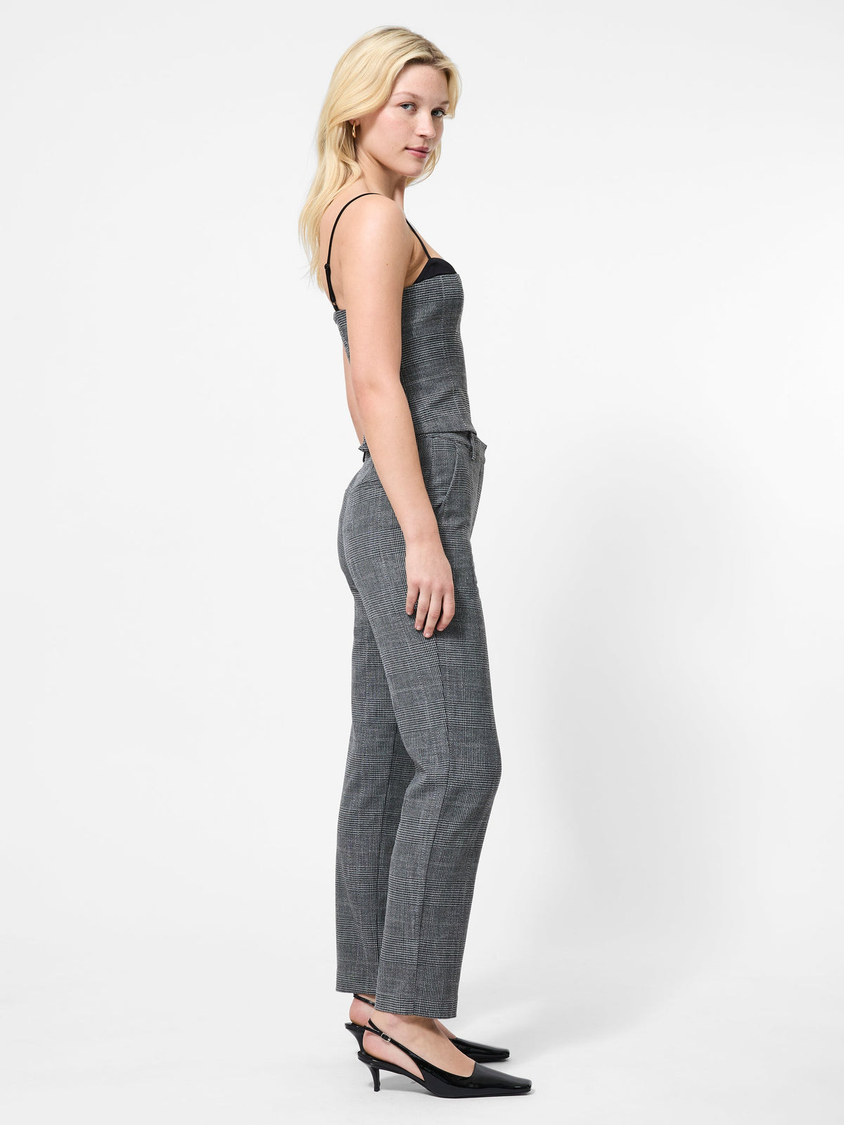 OWEN PLAID SUITING CORSET TOP