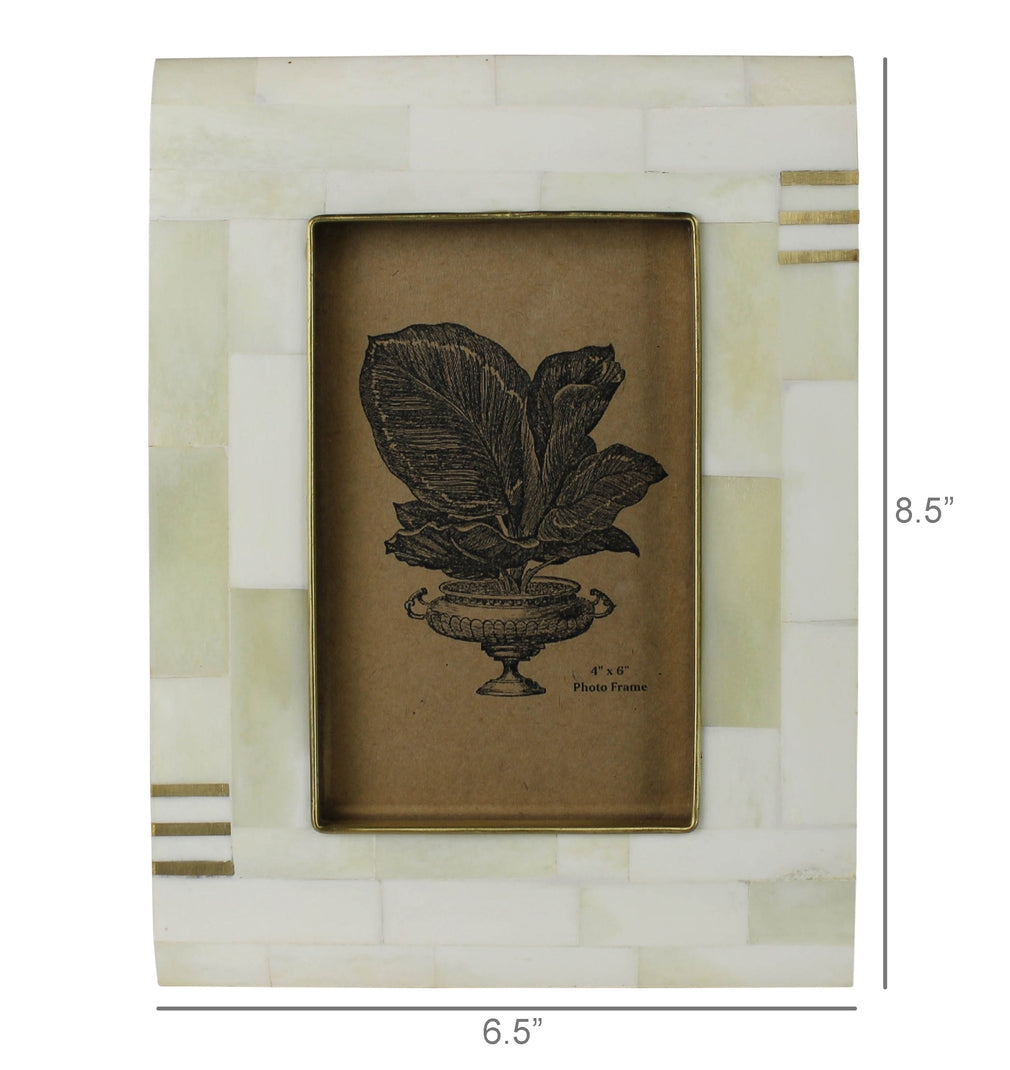 ACACIA/BONE/BRASS FRAME 4X6