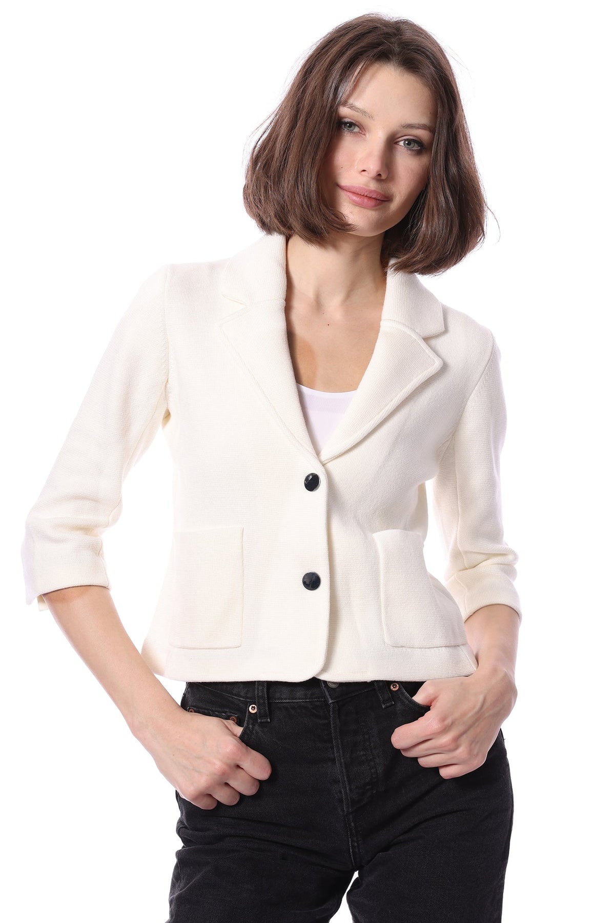 COTTON SHRUNKEN BLAZER