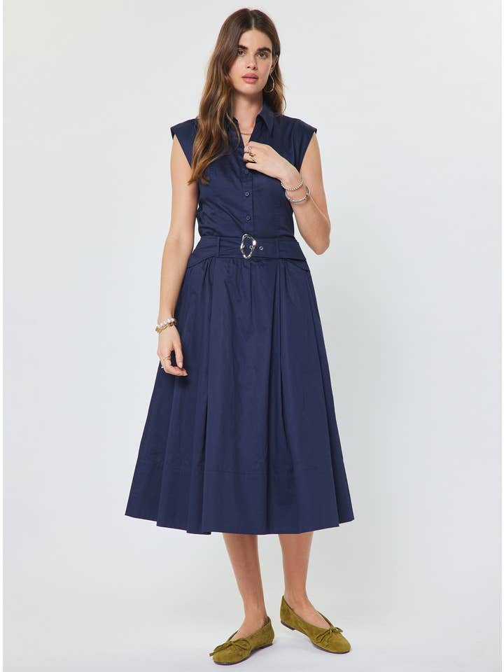 BELTED MIDI SKIRT