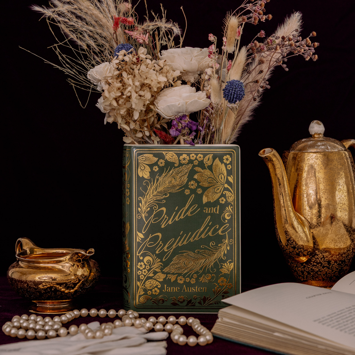 LARGE BOOK VASE PRIDE &amp; PREJUDICE 2