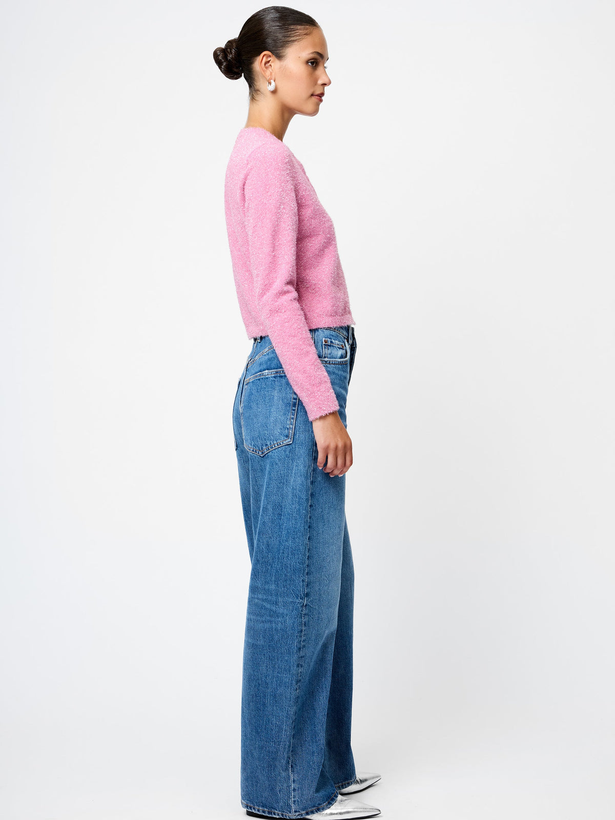 TINSEL KNIT SLIM CARDI