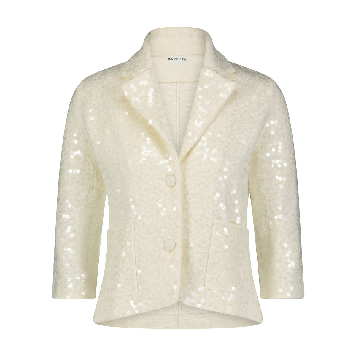 PAILLETTE SEQUIN SHRUNKEN BLAZER