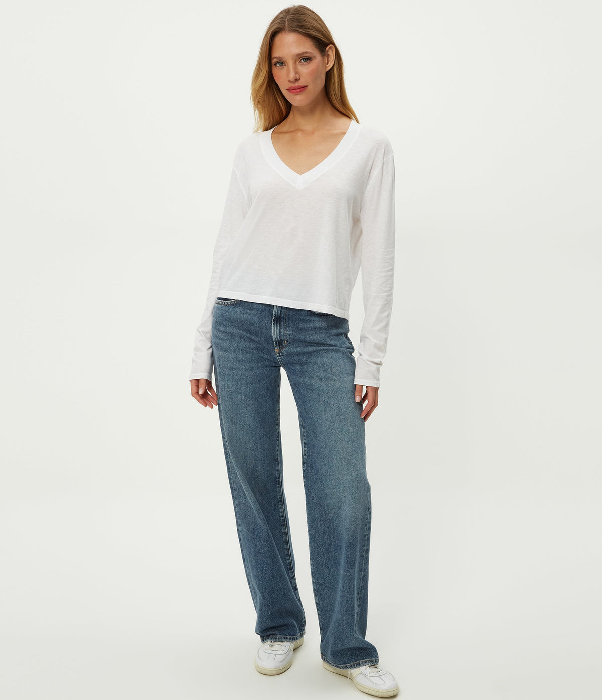 BREA SUPIMA SLUB LS VNECK