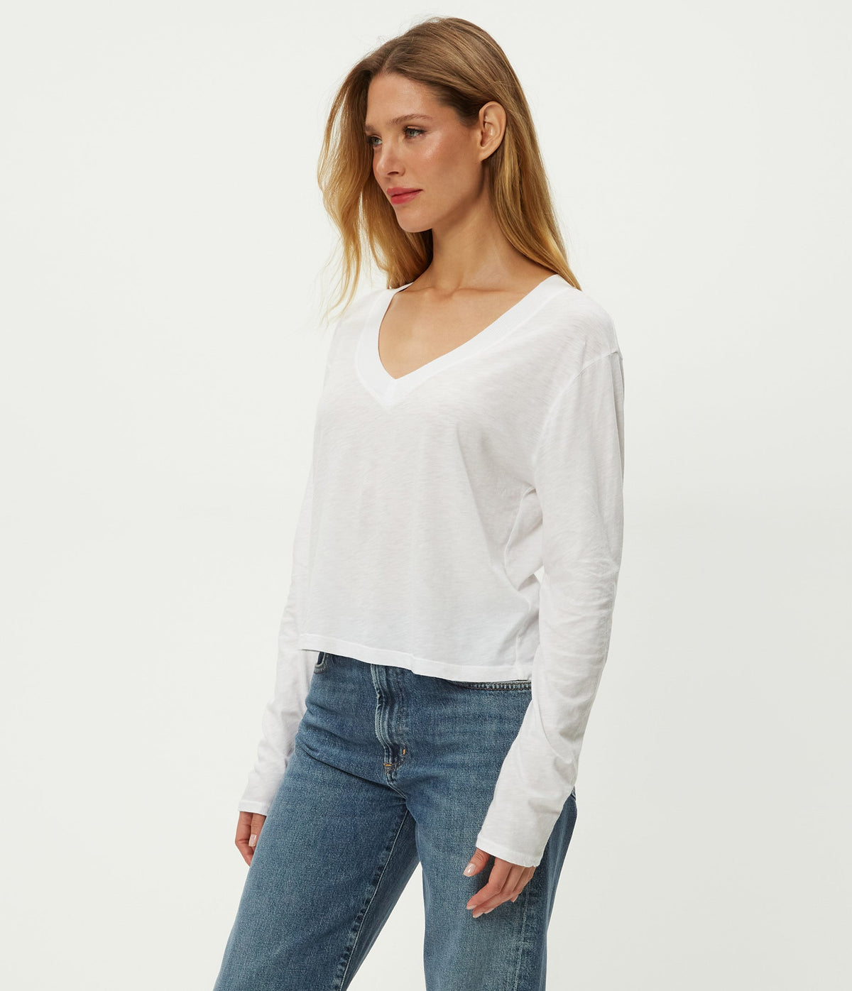 BREA SUPIMA SLUB LS VNECK