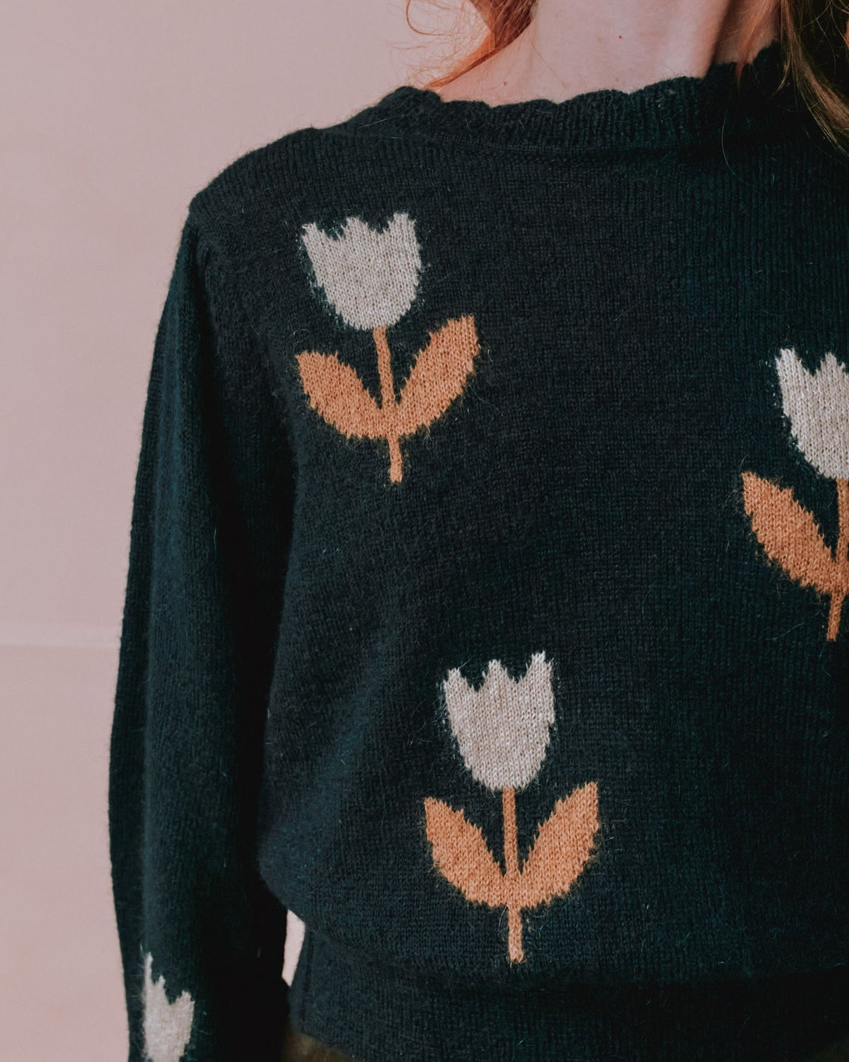 PULL INTARSIA TULIP SWEATER