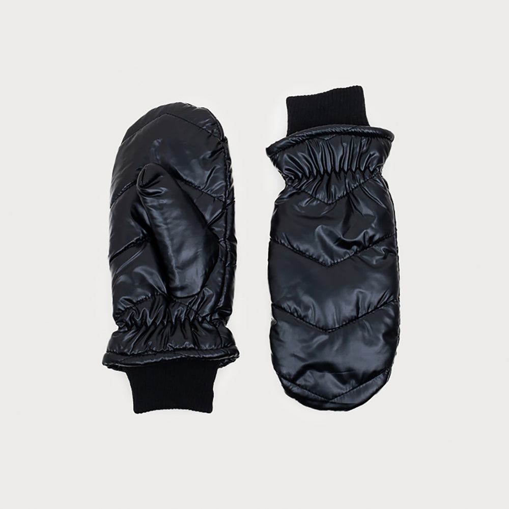 SHINY QUILTED MITTENS