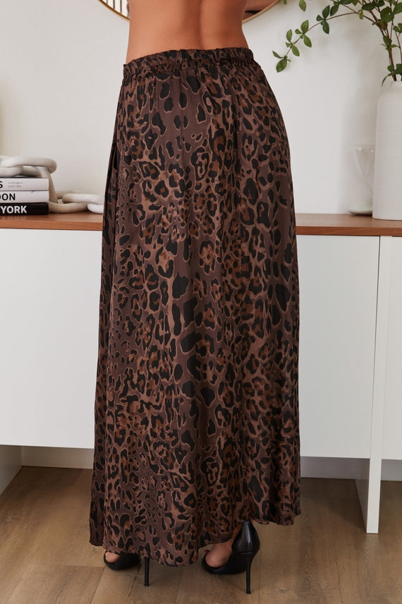 LEOPARD MAXI SKIRT