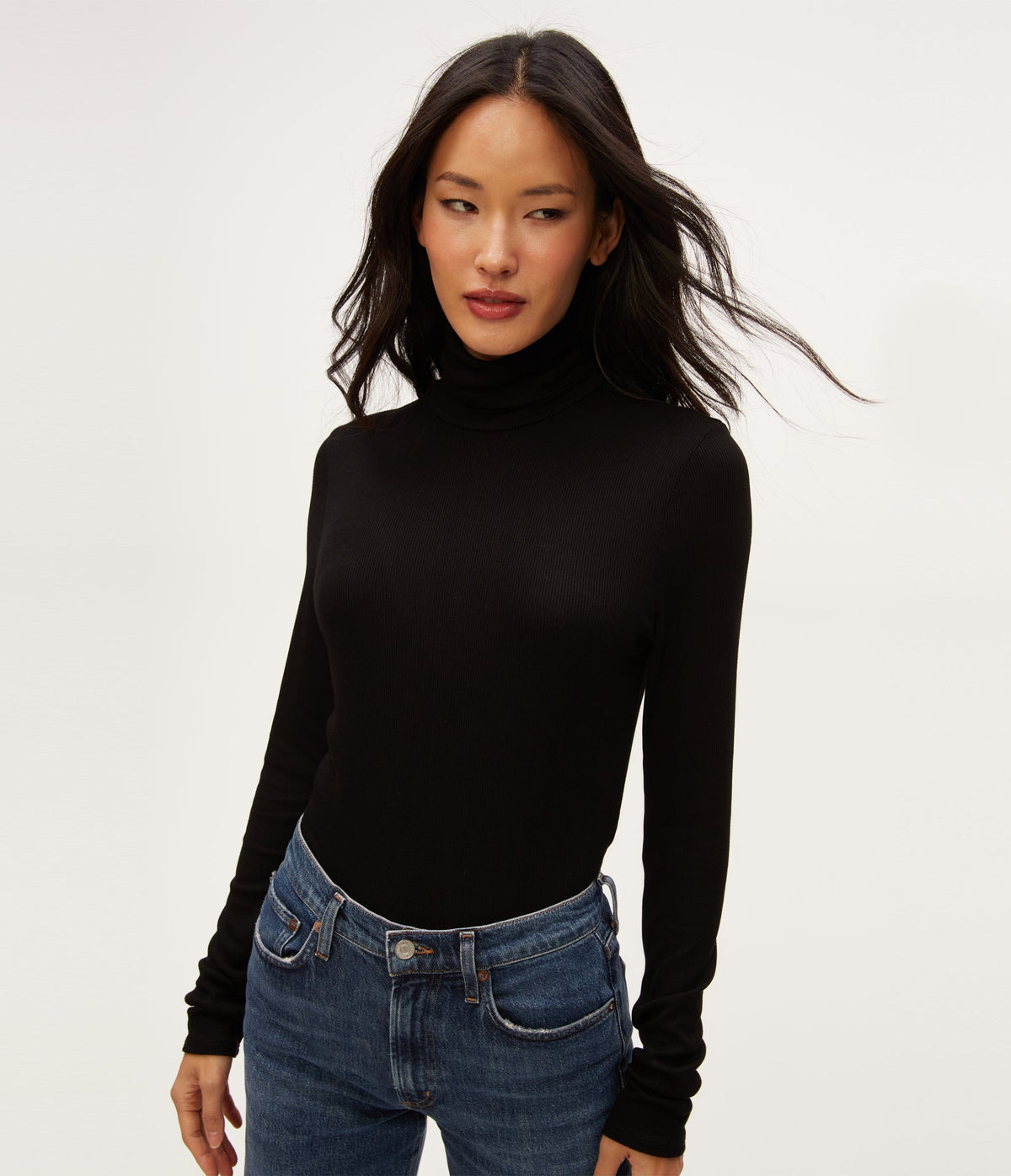 TARA CROP ECO RIB TURTLENECK