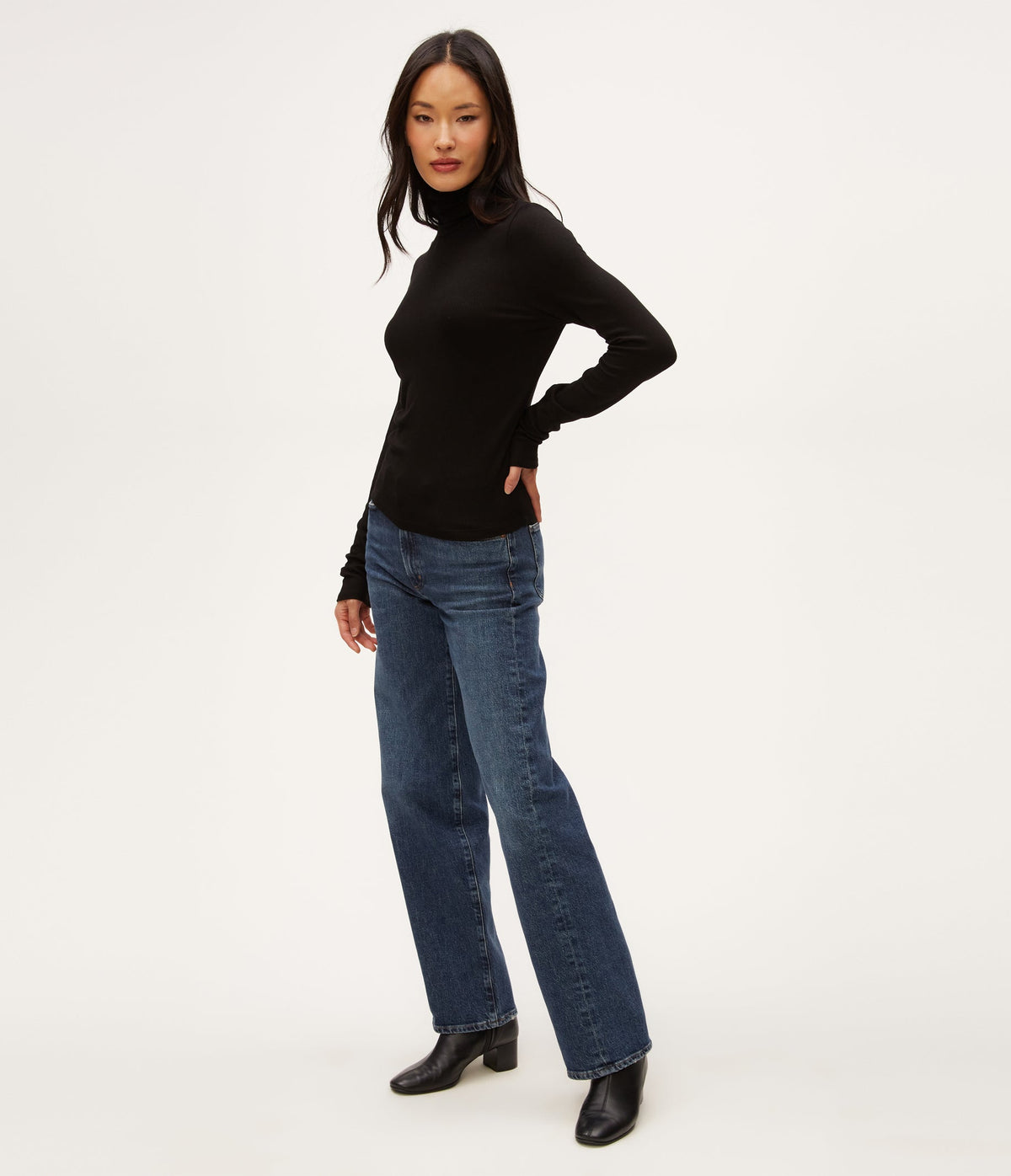 TARA CROP ECO RIB TURTLENECK