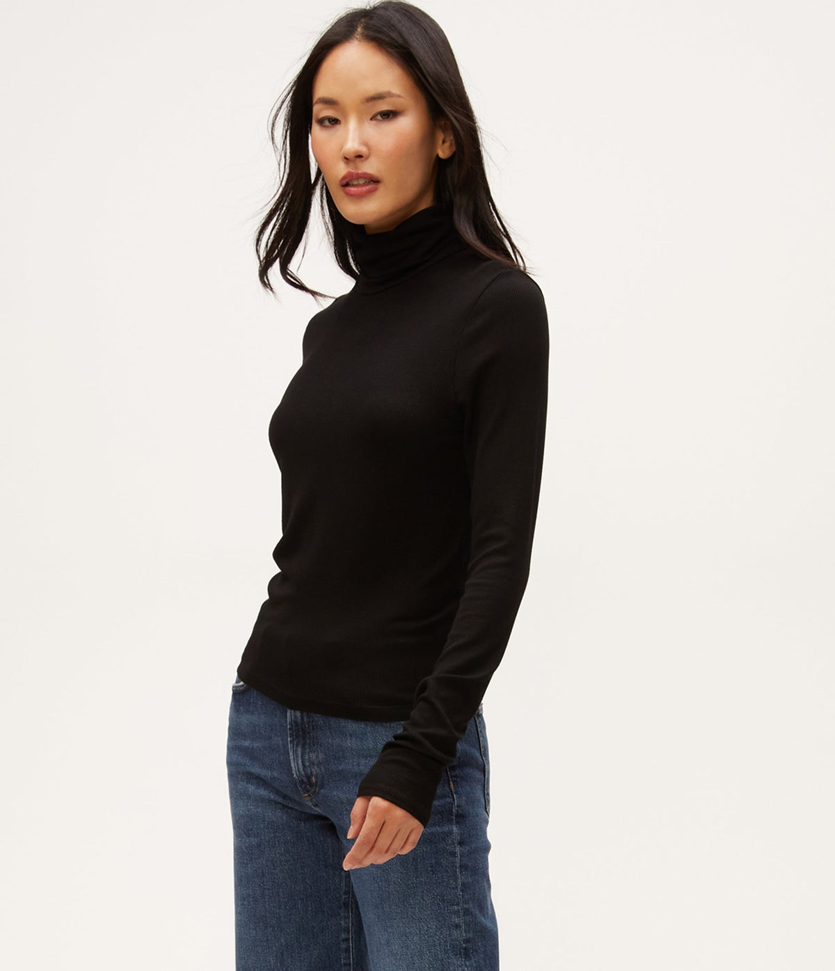 TARA CROP ECO RIB TURTLENECK