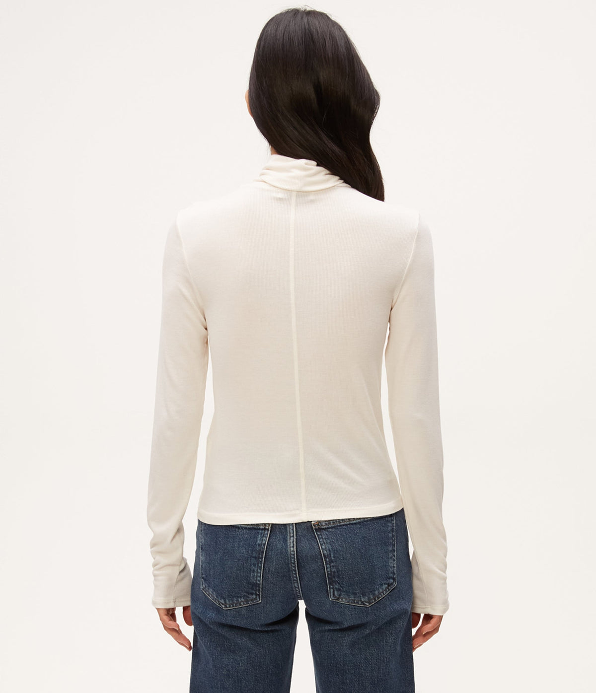 TARA CROP ECO RIB TURTLENECK