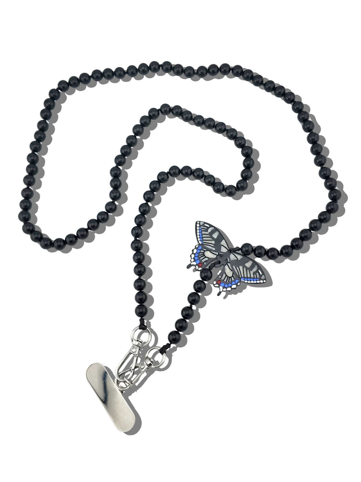 SWALLOWTAIL BLK CROSSBODY PHONE CHAIN