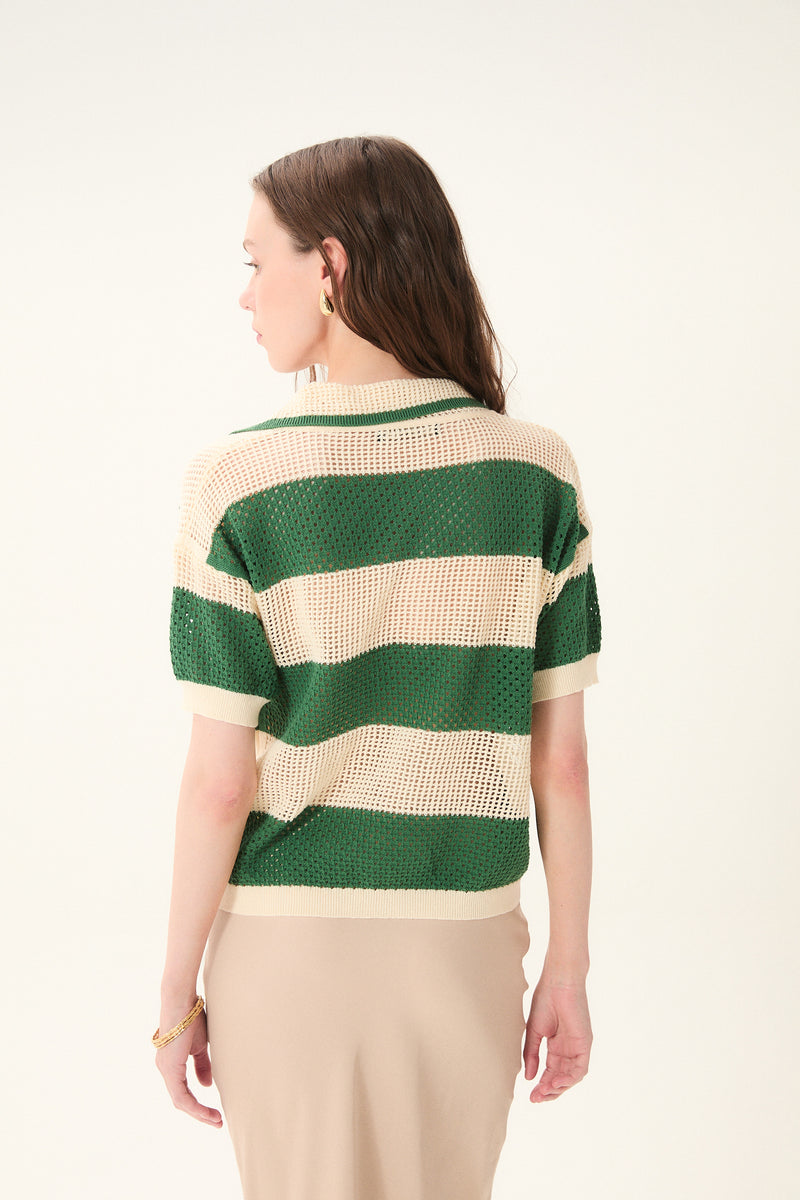 CHIOS KNIT POLO TOP