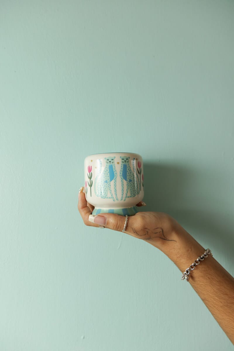 A DOPO CANDLE BLUE CHEETAHS