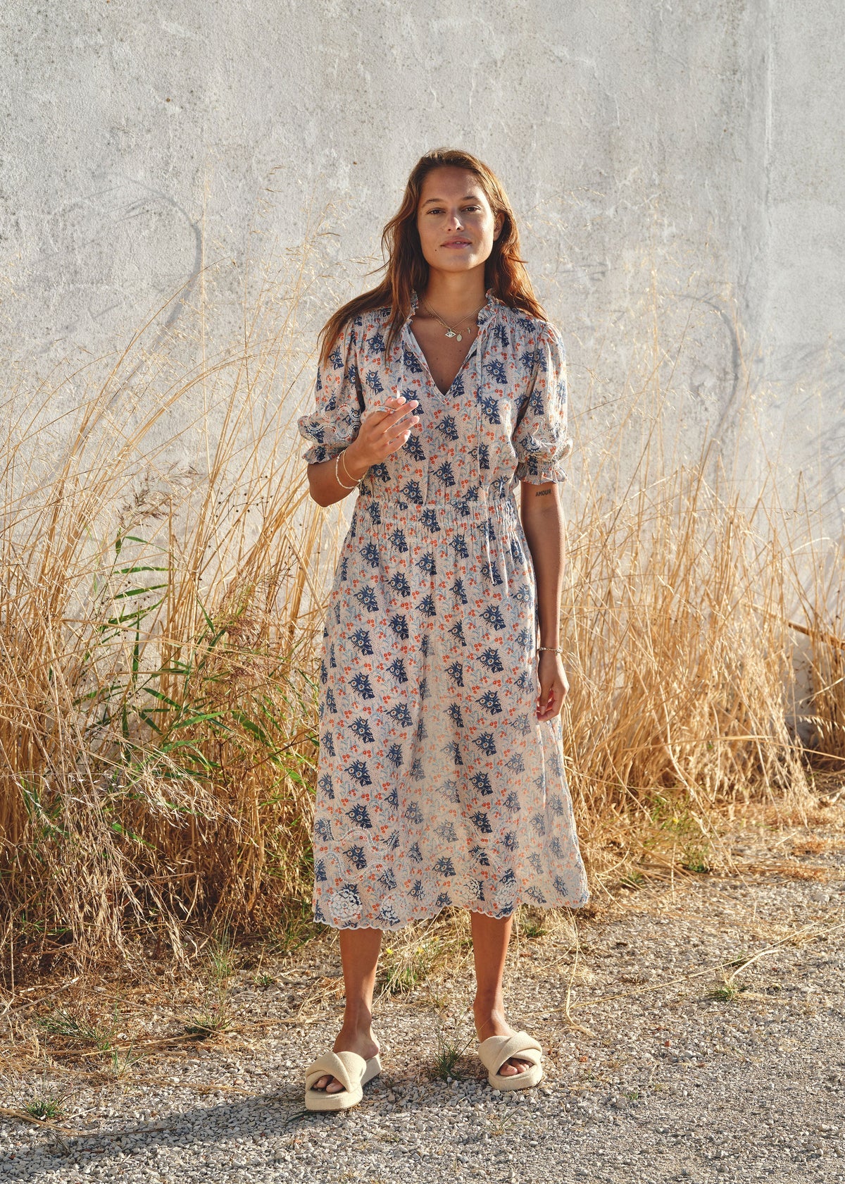 aster midi dress Zimmermann, Aster cutout floral cotton midi dress, Women, Brown, XS, Dresses