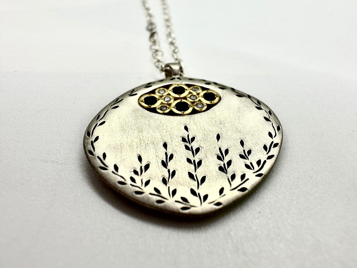 SECRET GARDEN SAPH/DIA PENDANT