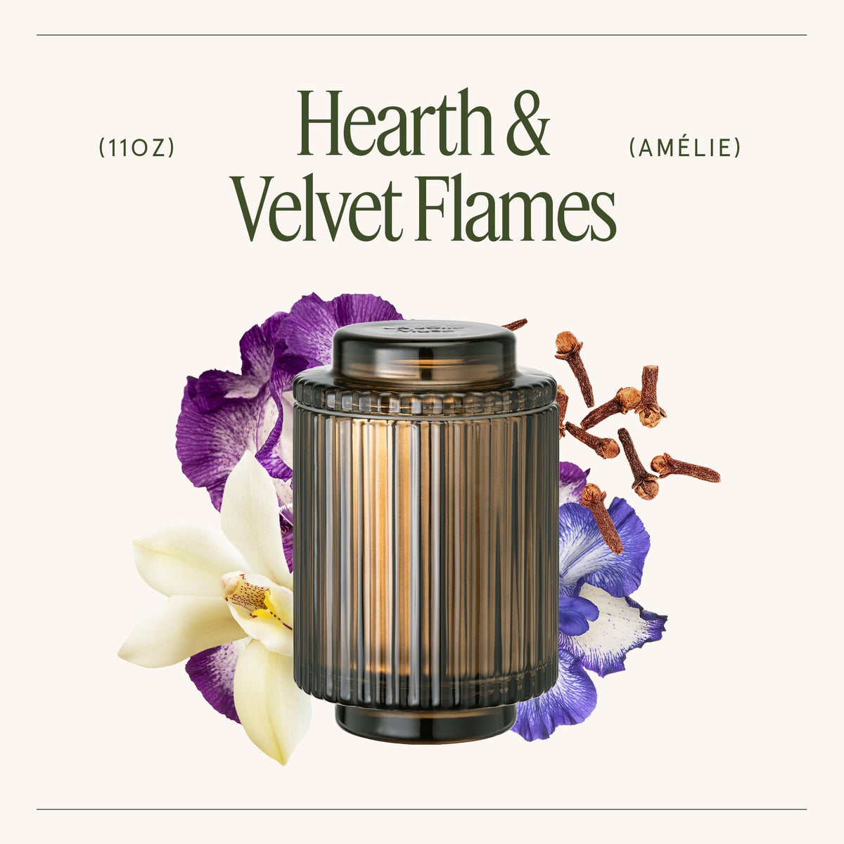 AMELIE CANDLE 11OZ HEARTH & VELVET