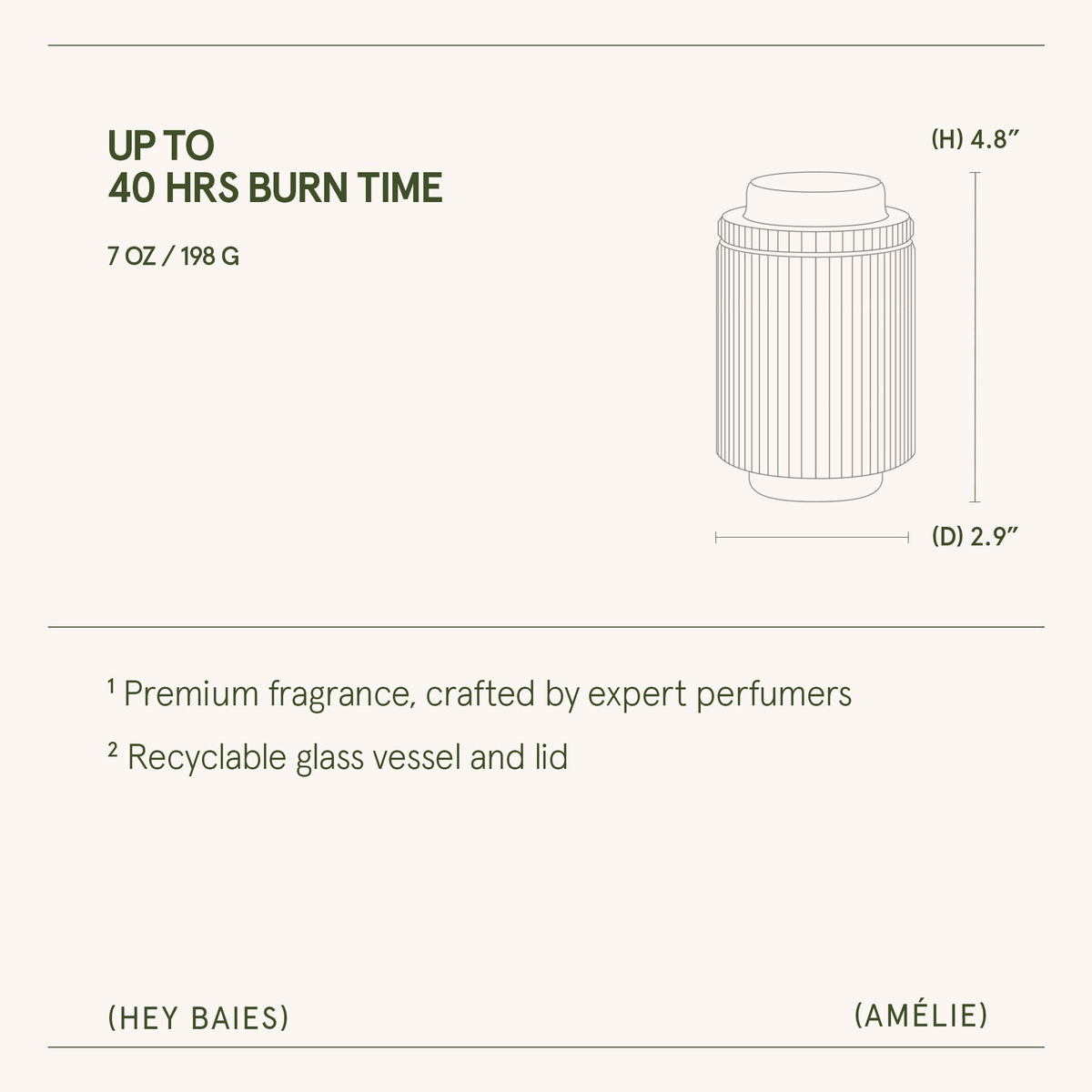 AMELIE CANDLE HEY BAIES