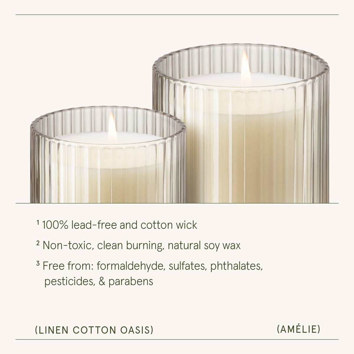 AMELIE CANDLE LINEN COTTEN OASIS