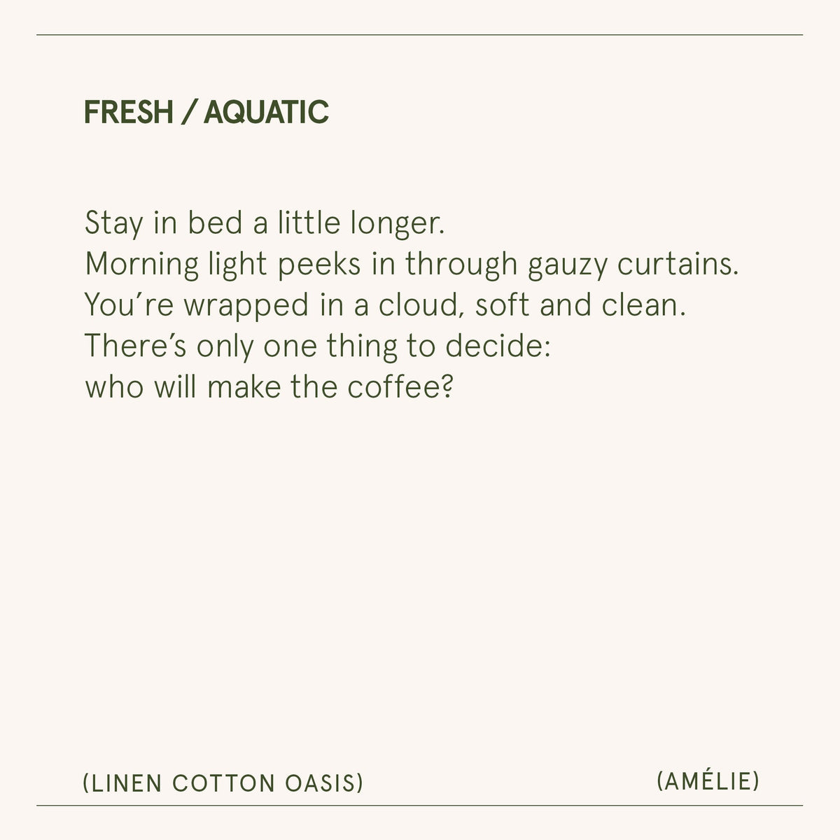 AMELIE CANDLE LINEN COTTEN OASIS