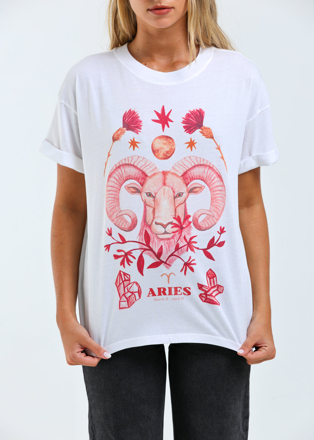 VINTAGE WHITE ZODIAC TEE