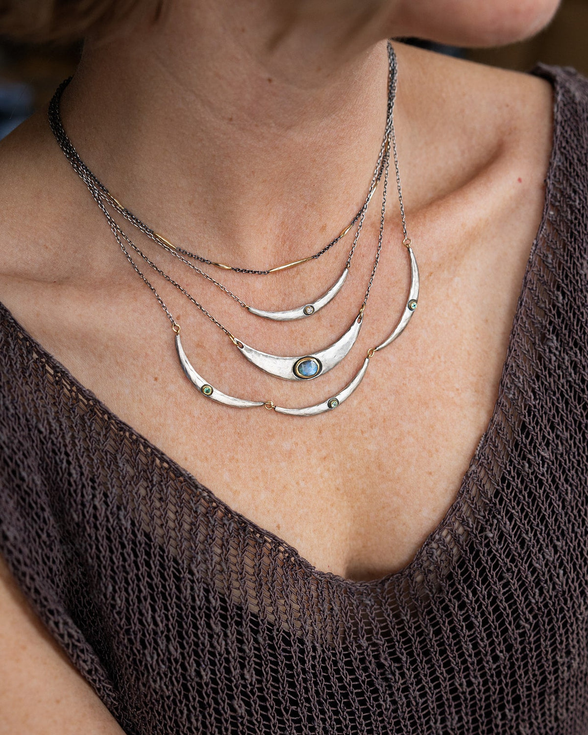 OXSS 18K DIAMOND NECKLACE