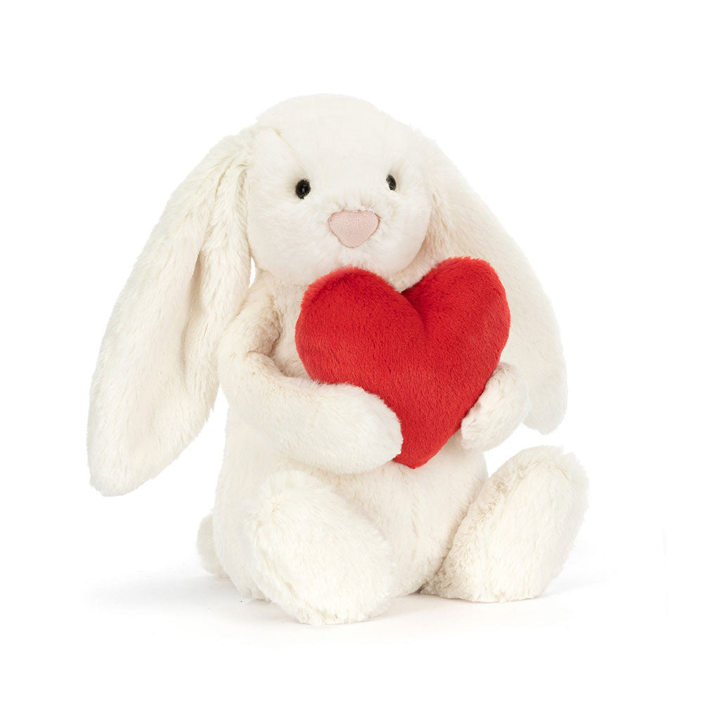 BASHFUL RED LOVE HEART BUNNY