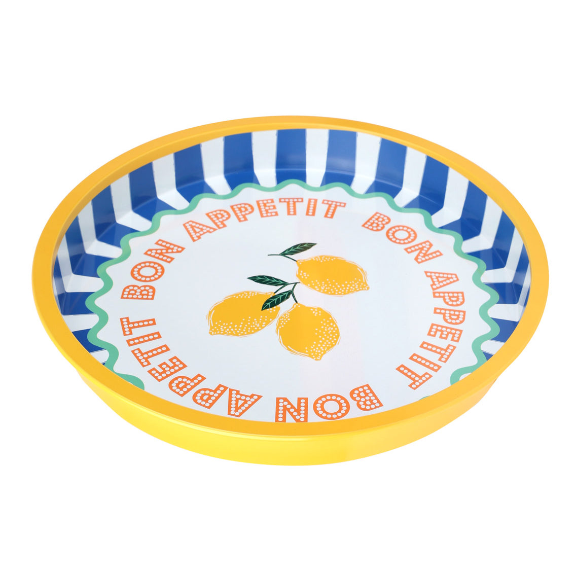 LEMON TIN TRAY 31CM