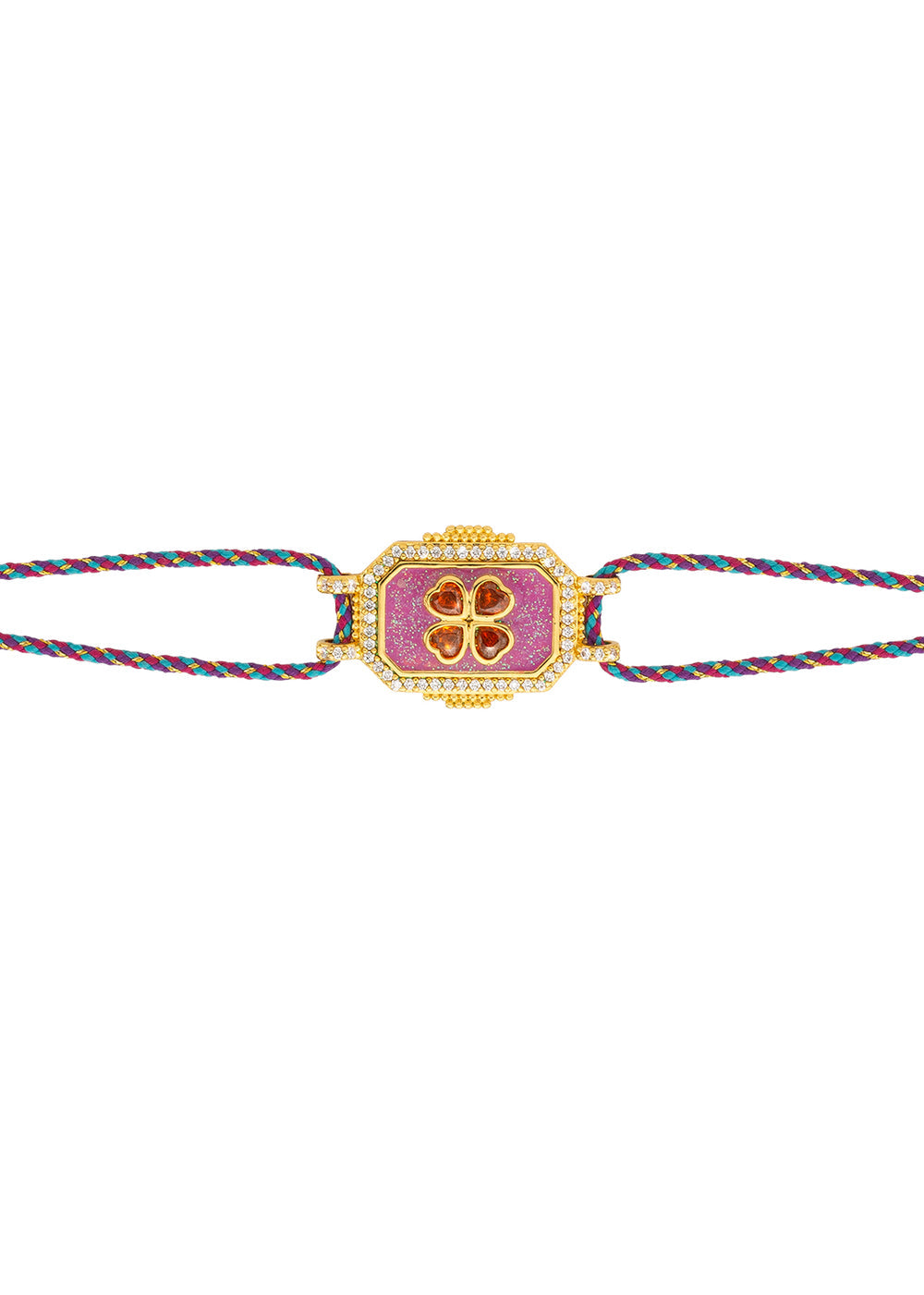 FUCHSIA CLOVER BRACELET