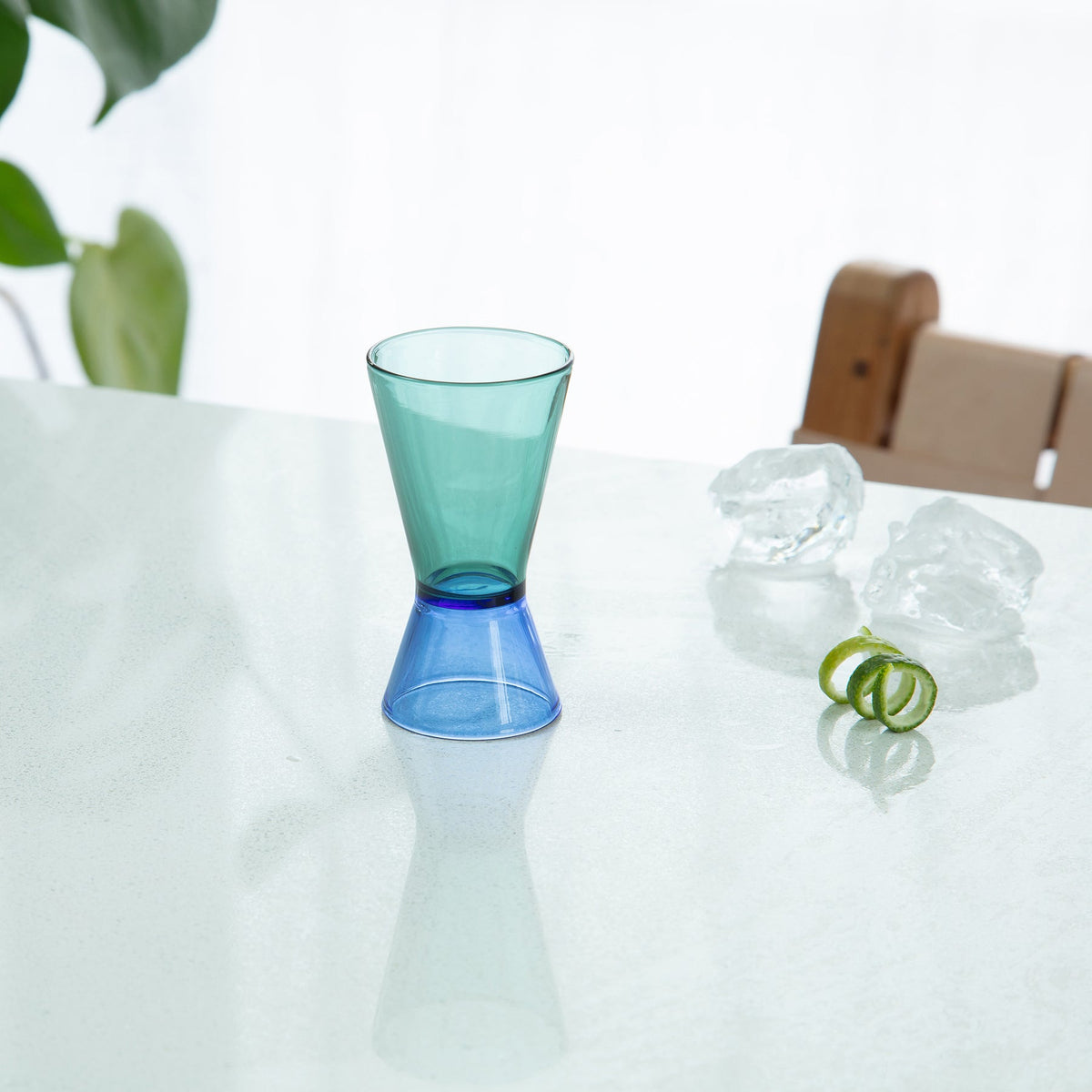 DUO TONE COCKTAIL JIGGER TEAL/BLUE