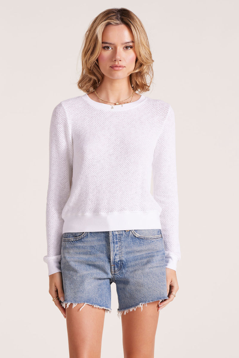 RIBBED CREW PULLOVER