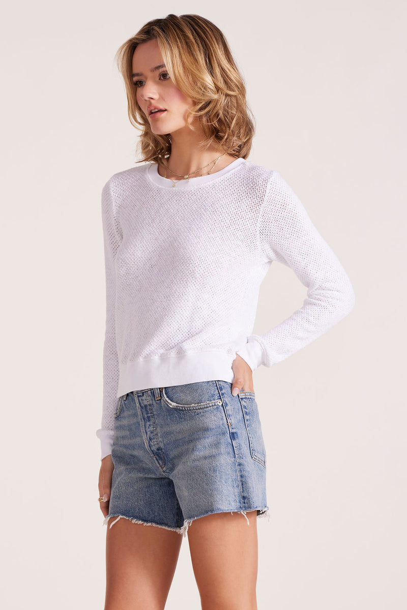 RIBBED CREW PULLOVER