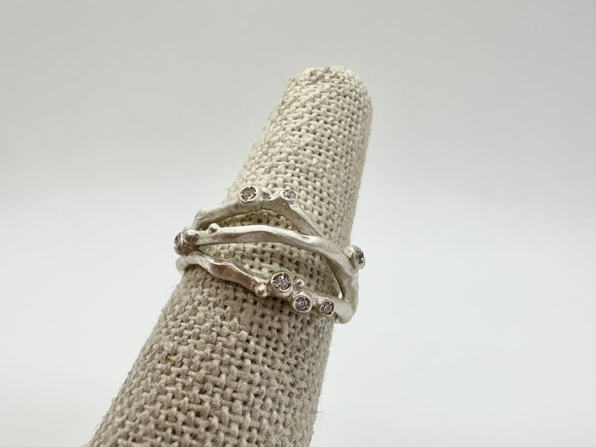 ENCRUSTED 3 BRANCH RING