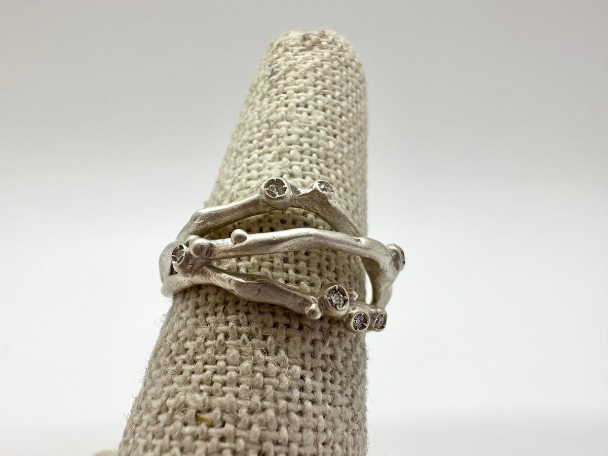 ENCRUSTED 3 BRANCH RING
