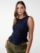 SLEEVELESS SOFT SMOCK TANK