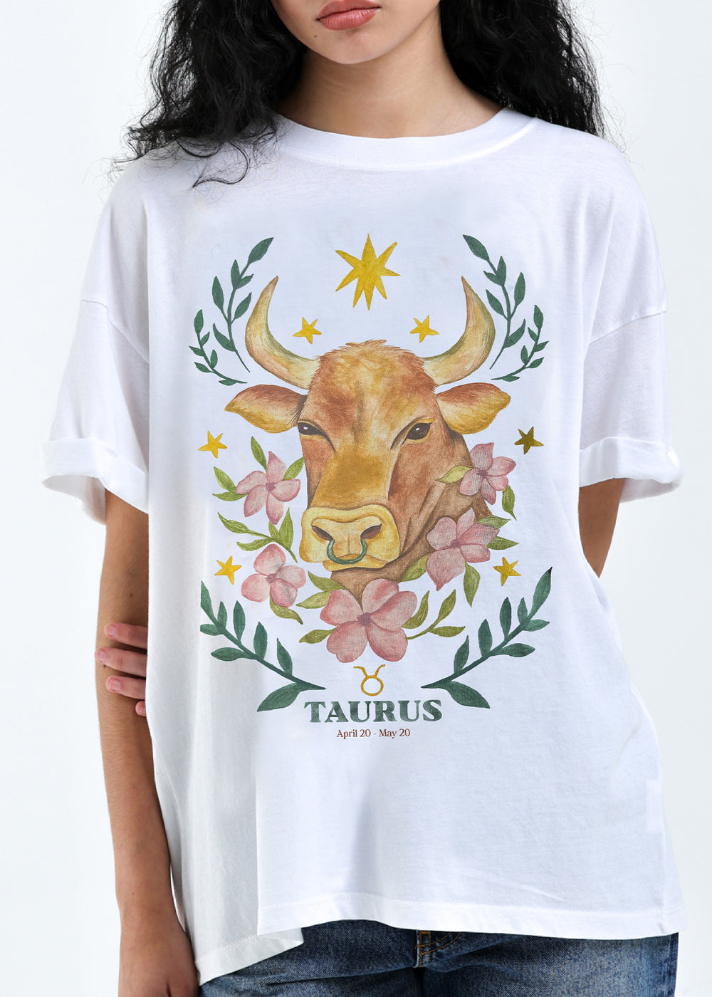 VINTAGE WHITE ZODIAC TEE