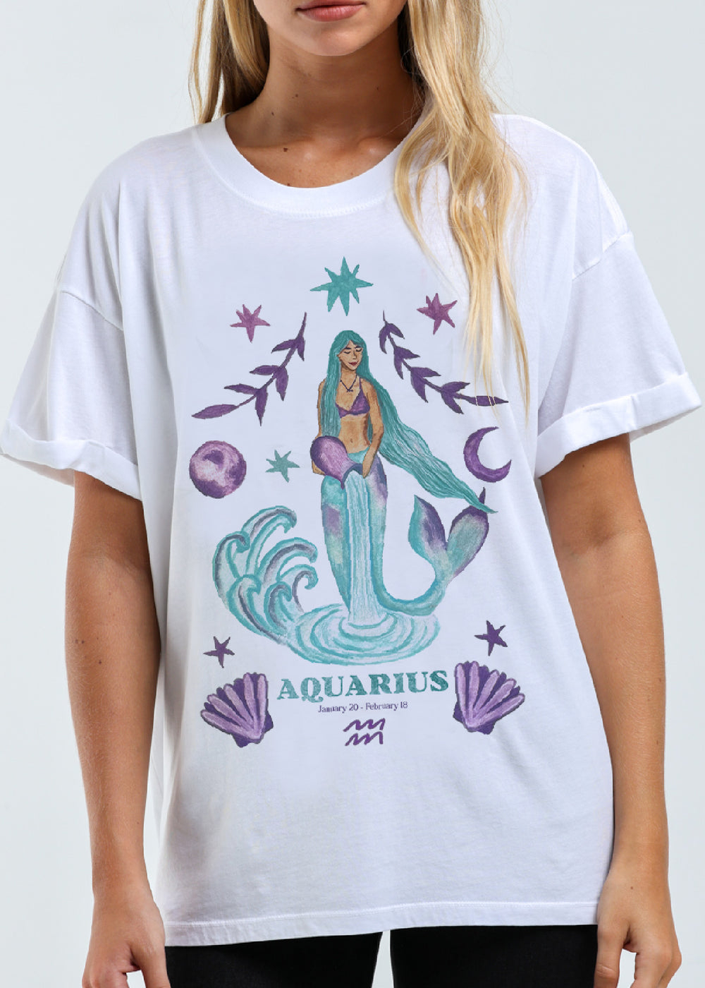 VINTAGE WHITE ZODIAC TEE