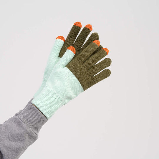 COLORBLOCK KNIT GLOVES