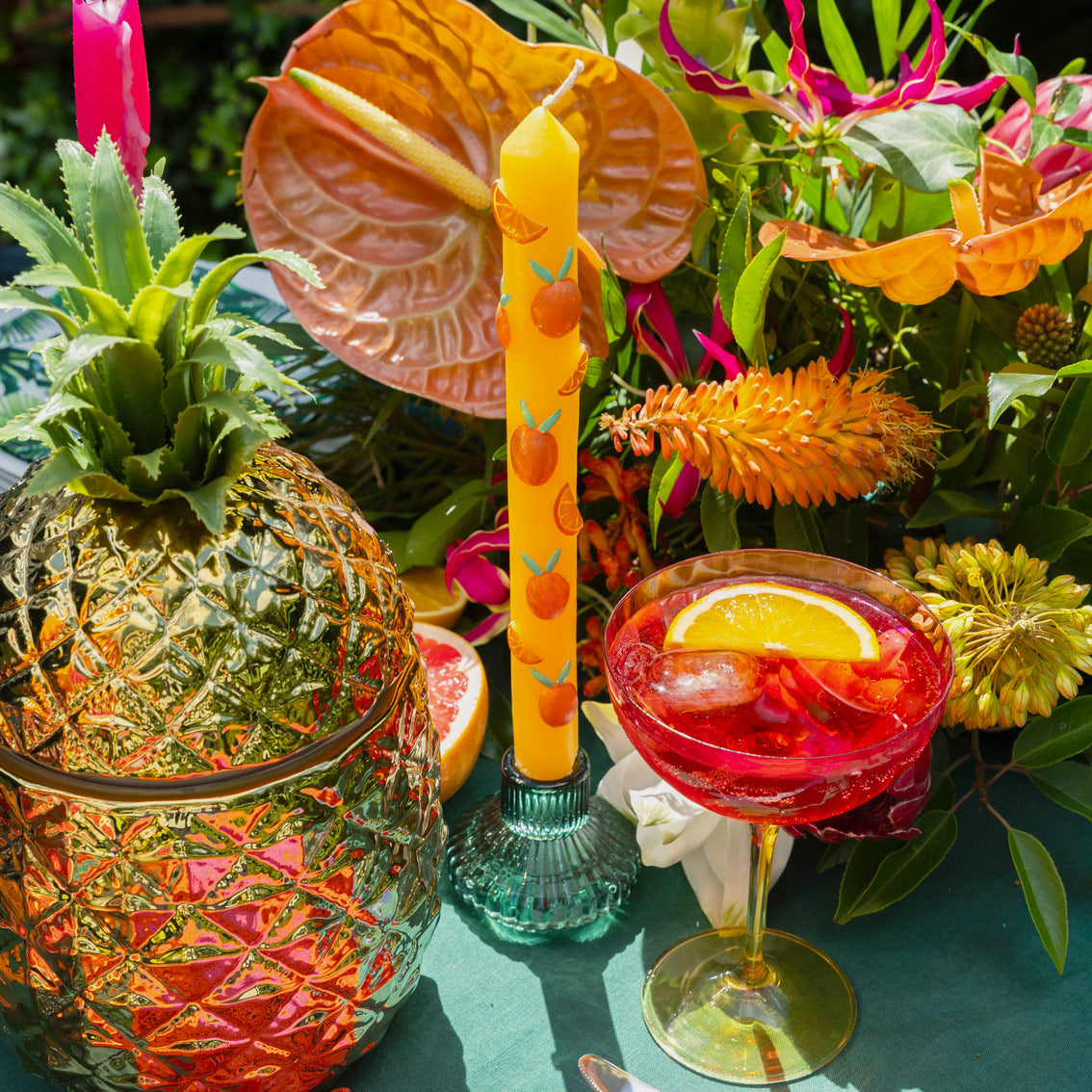 LEMON & ORANGE DINNER CANDLES
