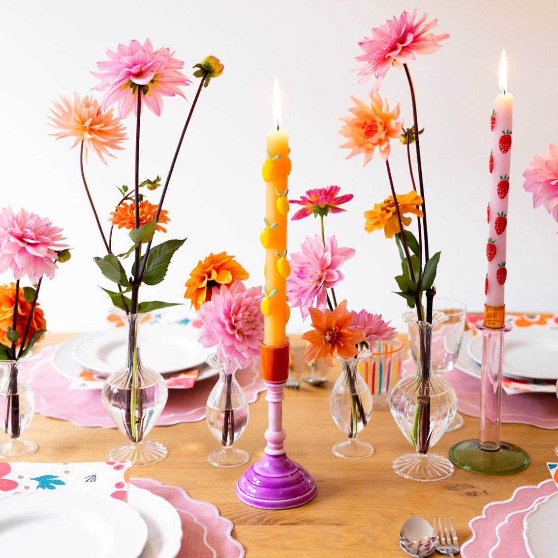 LEMON & ORANGE DINNER CANDLES