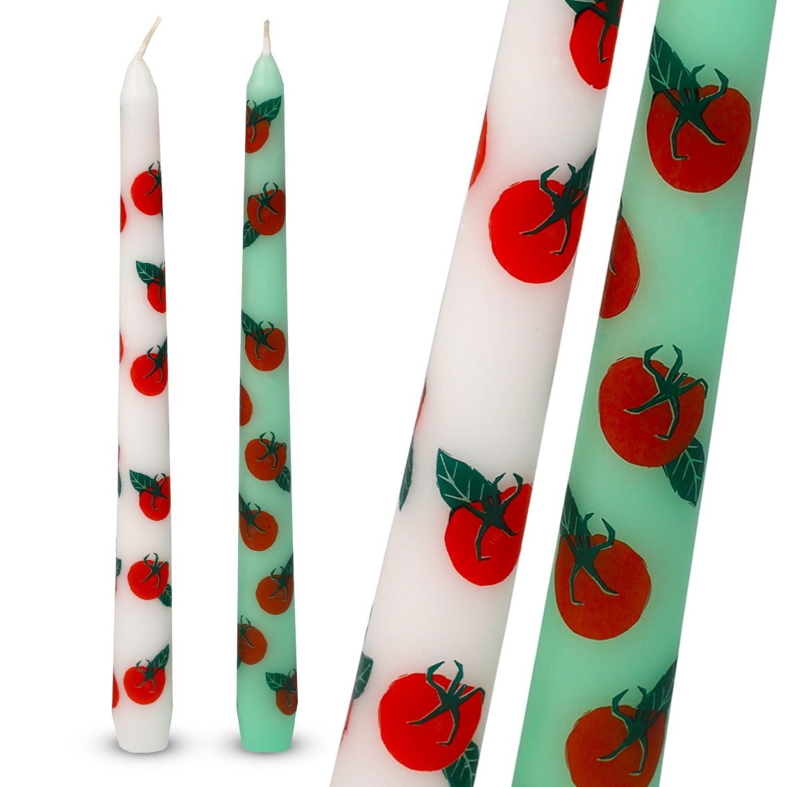 TOMATO TAPER DINNER CANDLES