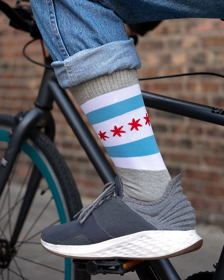 CHICAGO FLAG DRESS SOCKS