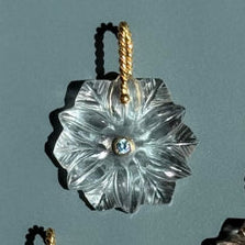 CRYSTAL FLOWER PENDANT/PUNE 80CM