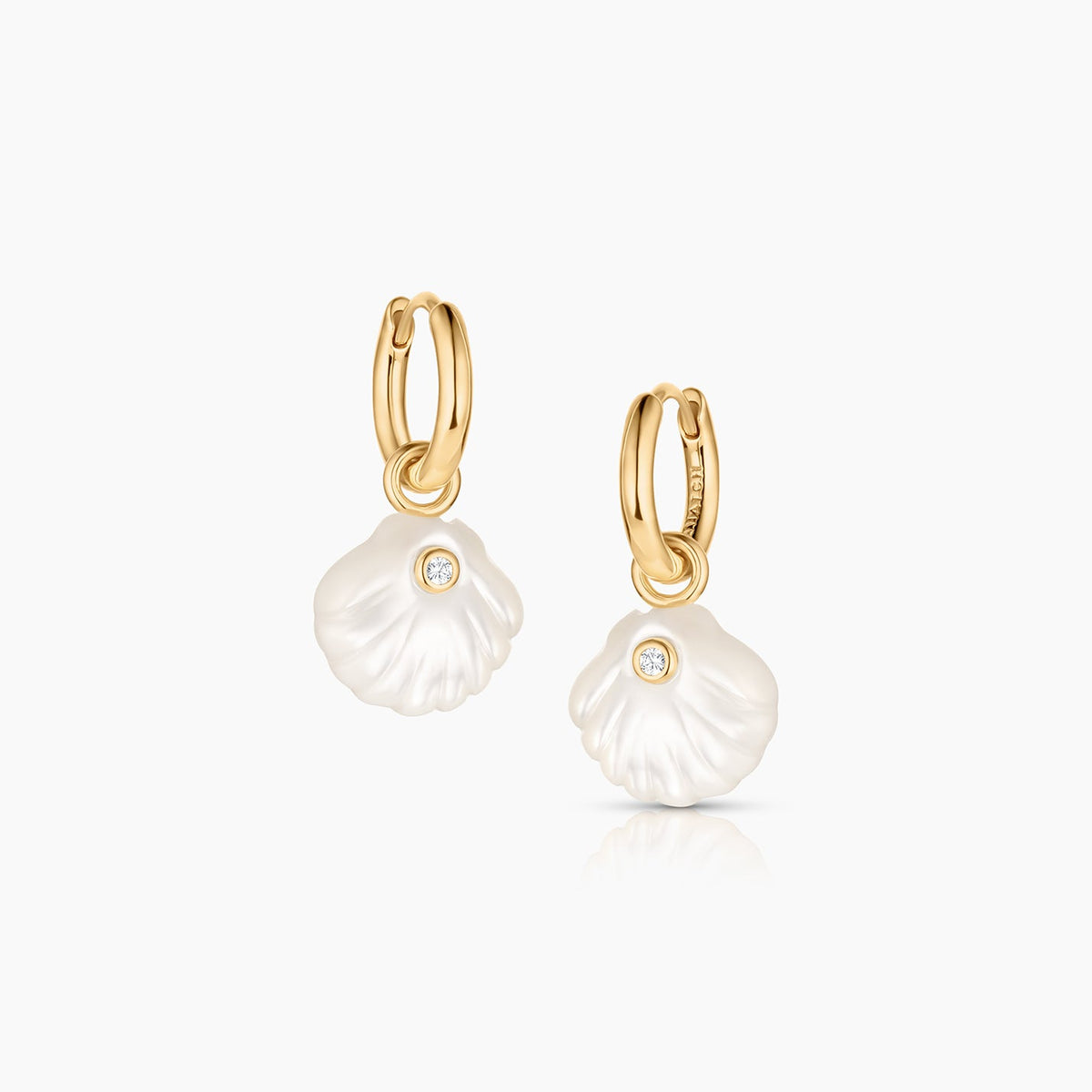 COQUILLE MOP HOOP EARRING