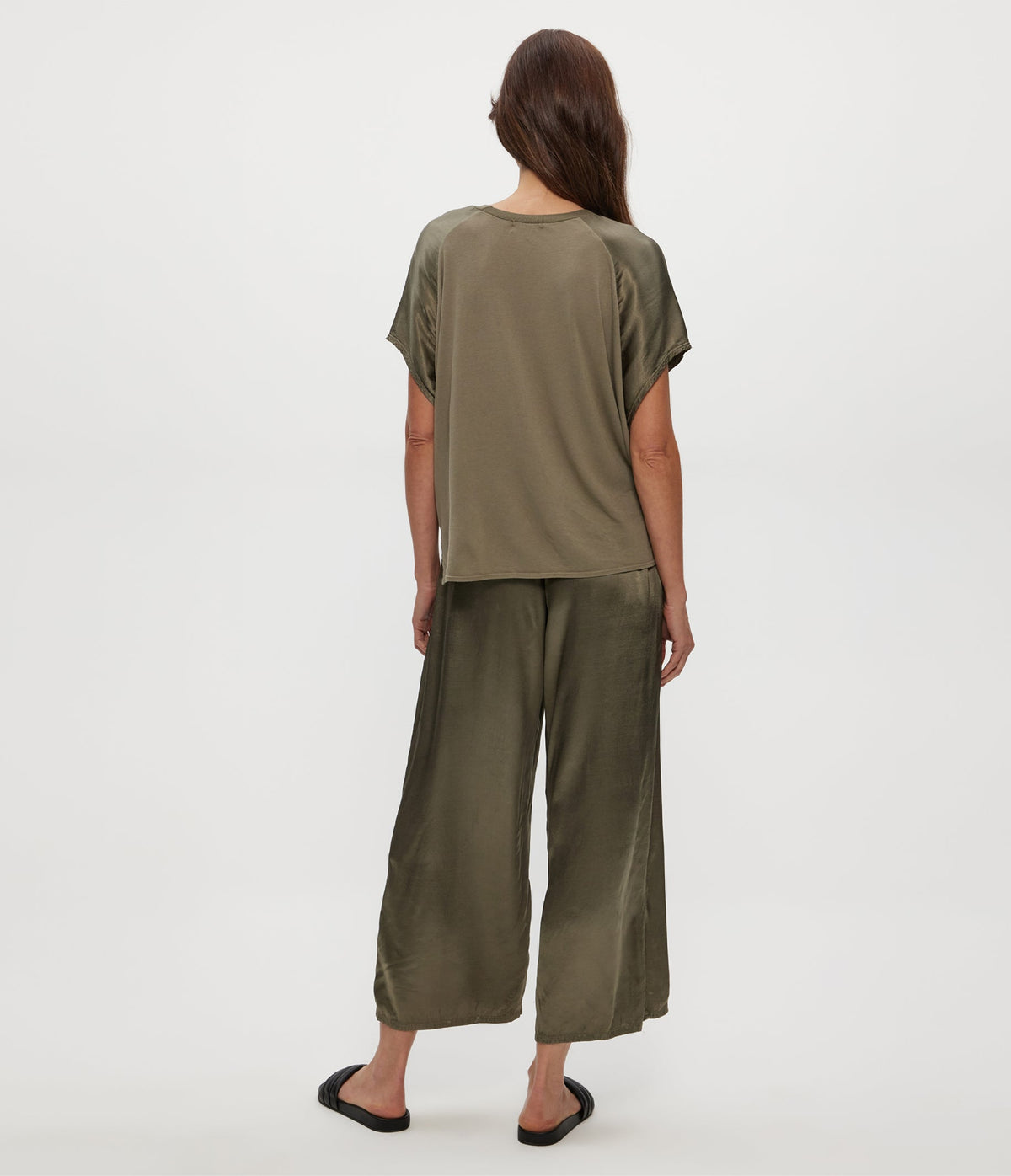 SACHA CROPPED SATIN PANT