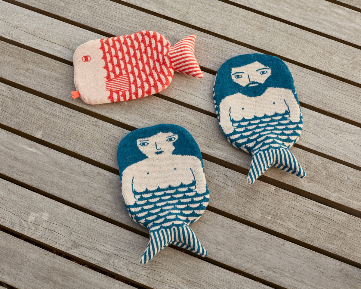 MERMAID HOT WATER BOTTLE BLUE